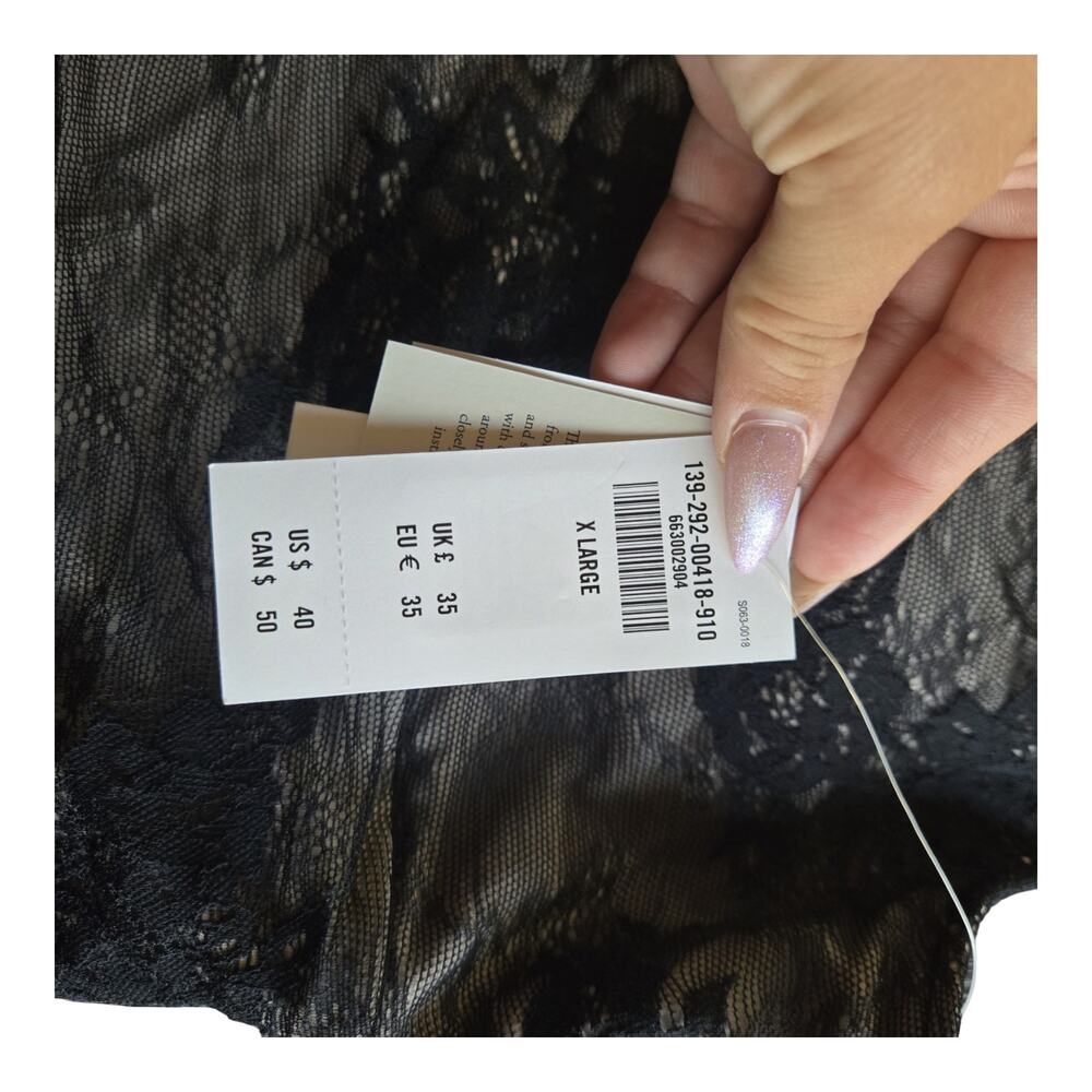 Abercrombie & Fitch Zoe Lace Black Top Size: XL - Picture 4 of 4